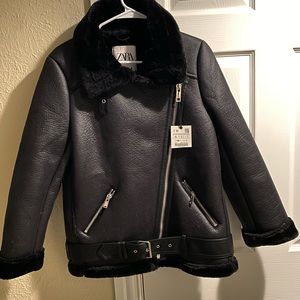 Zara Faux Fur coat- Small